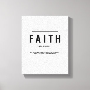Faith Definition Inspirationsoffert Canvastryck
