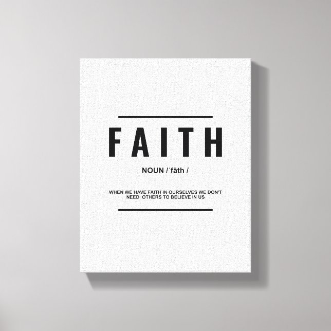 Faith Definition | Inspirationsoffert Canvastryck (Framsida)