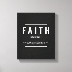 Faith Definition Inspirationsoffert Canvastryck