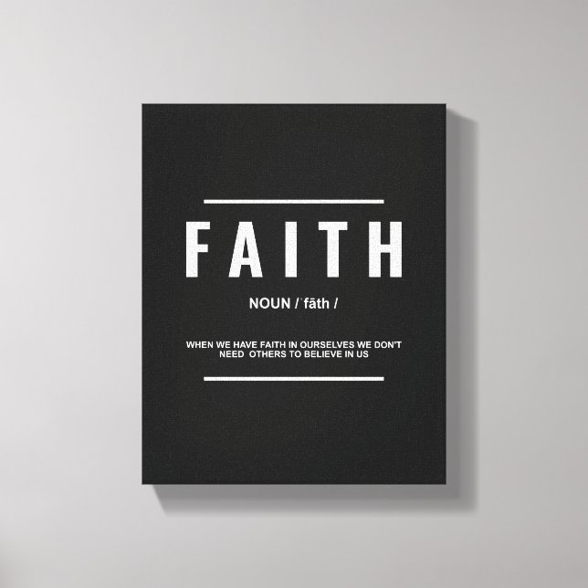Faith Definition | Inspirationsoffert Canvastryck (Framsida)
