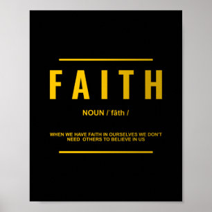 Faith Definition Inspirationsoffert Poster
