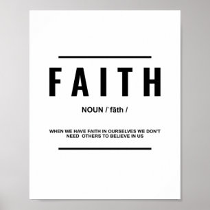 Faith Definition Inspirationsoffert Poster