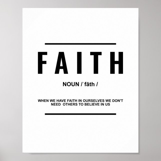 Faith Definition | Inspirationsoffert Poster (Framsidan)