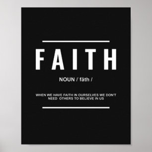 Faith Definition Inspirationsoffert Poster