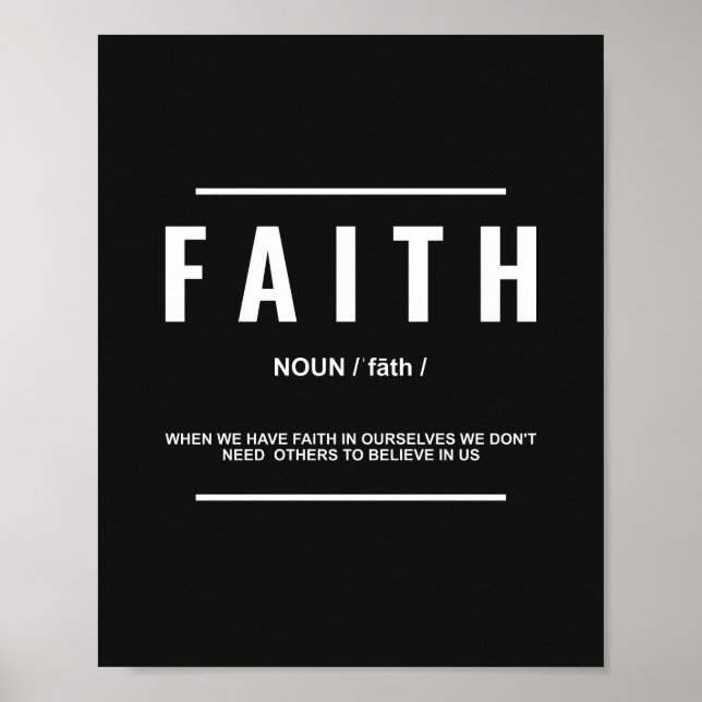 Faith Definition | Inspirationsoffert Poster (Framsidan)