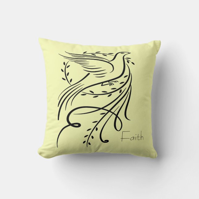 Faith Dove Pillow Kudde (Framsida)