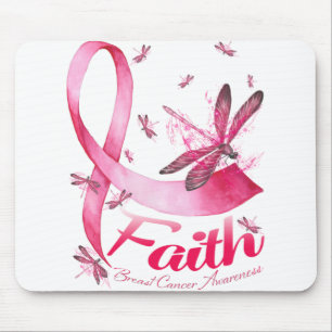 Faith Dragonfly Breast Cancer Awareness T-Shirt Musmatta
