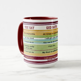 Faith DU SA GOD SAYS Inspirational Bible Verses Mugg