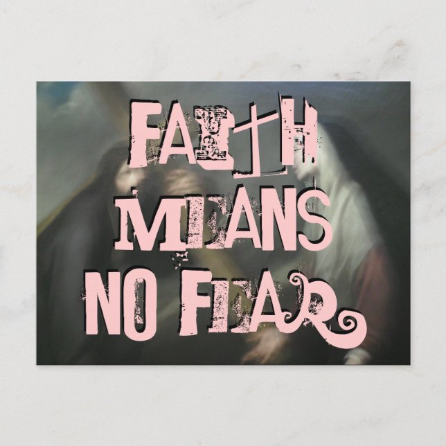 Faith elak No Fear (ladrymat) Vykort (Framsida)