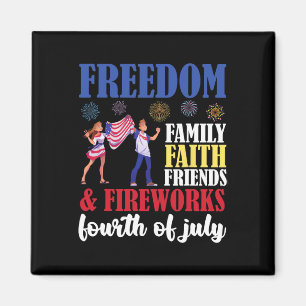 Faith Faith Friends& Fireworks Fourt Magnet