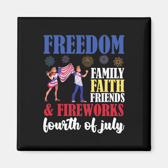 Faith Faith Friends&amp; Fireworks Fourt Magnet (Framsidan)