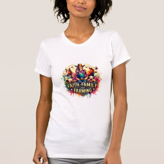 ✨ Faith, Family & Farming - Cowgirl Ranch Shirt T