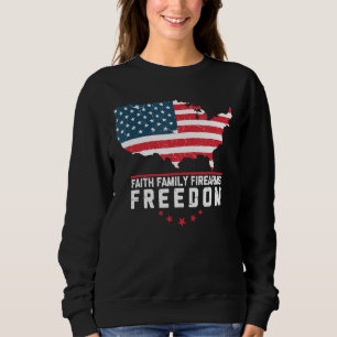 Faith Family Firearms & Freedom American Flagga Pr T Shirt