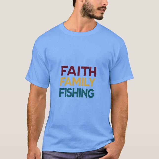 Faith Family Fishing Graphic Tee - Perfekt (Framsida)