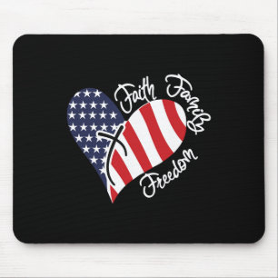 Faith Family Freedom Heart Christian Patriotic 4:e Musmatta