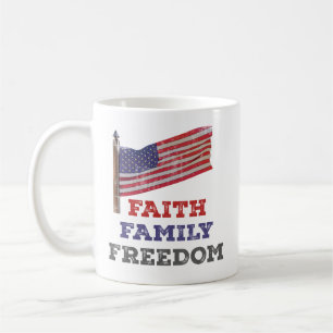 Faith Family Freedom Kaffemugg