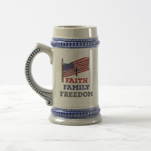 Faith Family Freedom Kor med Flagga Sejdel
