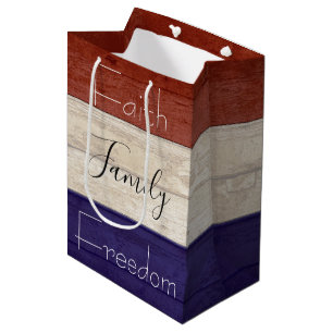 Faith Family Freedom patriotic wood