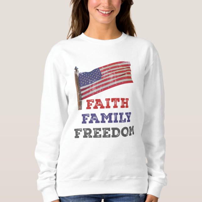 Faith Family Freedom T Shirt (Framsida)