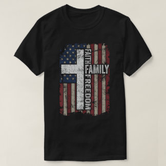 Faith Family Freedom USA flagga Kor T Shirt