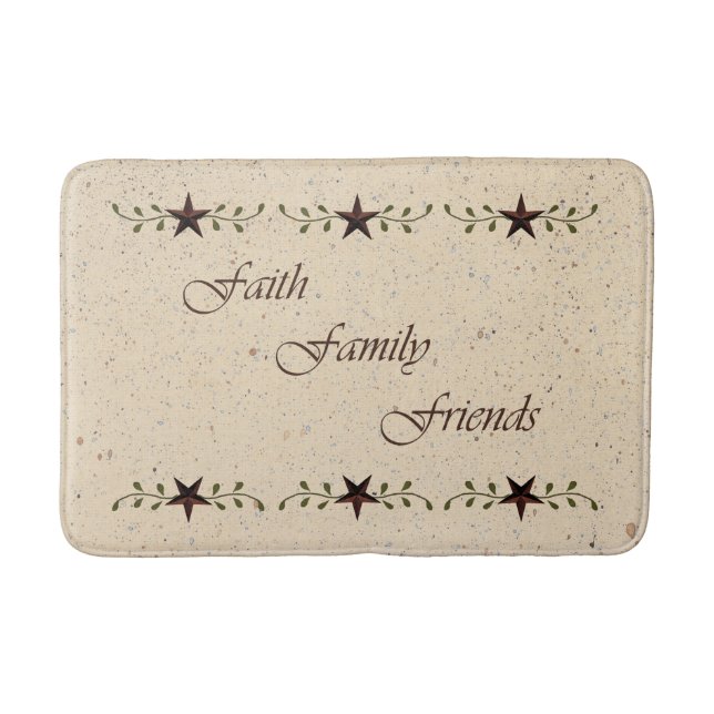 Faith Family Friends Bath Mat Badrumsmatta (Framsidan)