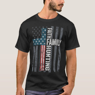 Faith Family Hunting - Funny Christian Kor Ameri T Shirt