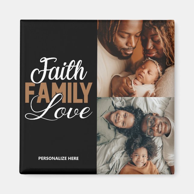 Faith Family Kärlek Personlig Magnet (Framsidan)