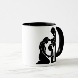 Faith & Family Mor & Child Blating by God Mugg