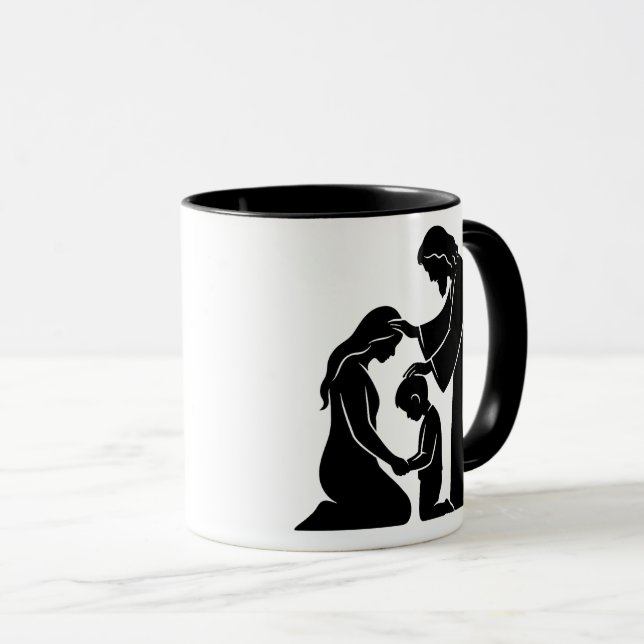 Faith & Family Mor & Child Blating by God Mugg (Framsida höger)
