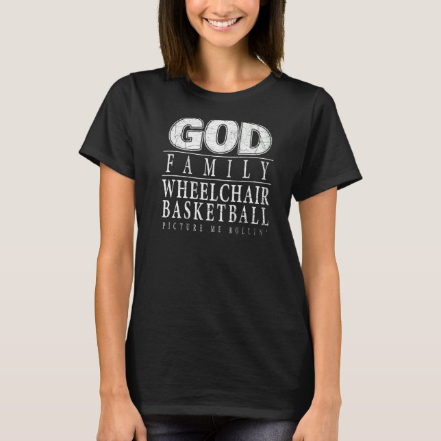 Faith Family My Passion Wheelcourt Basketball Play T Shirt (Framsida)