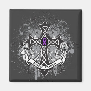 Faith Family Prayer Kor - Pancreatic Cancer Magnet