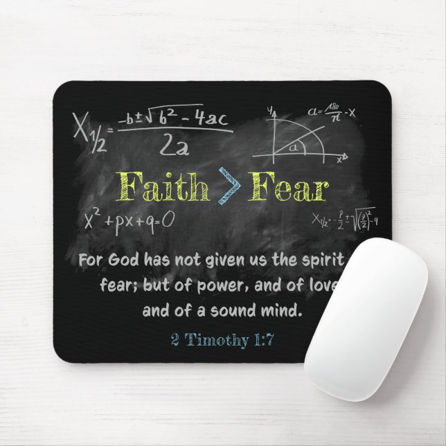 Faith > Fear 2 Timothy 1:7 Christian Verse Math Musmatta (Med mus)