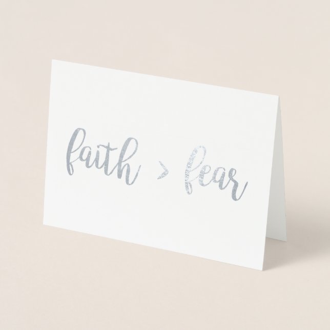 Faith > Fear Folierat Kort (Framsida)
