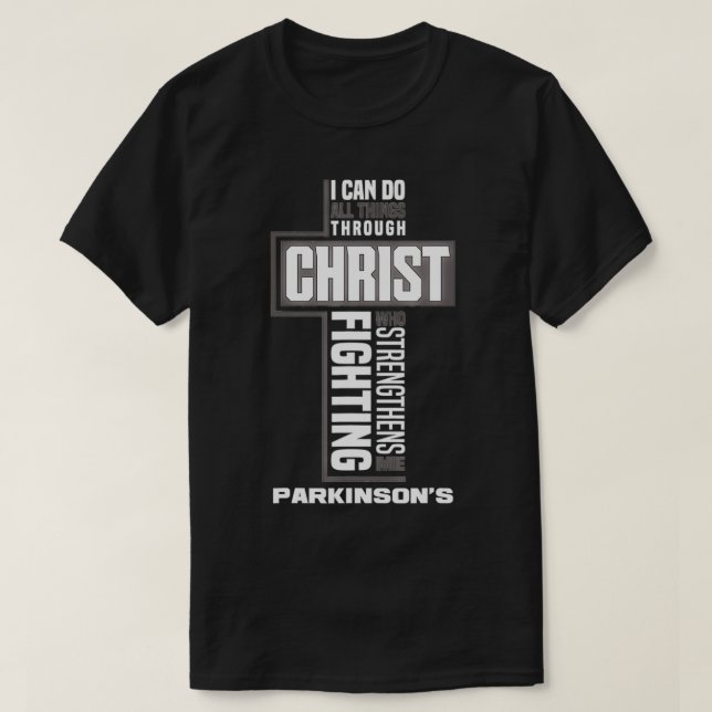 Faith Fear Jesus Gud Parkinsons sjukdom Parkinson T Shirt (Design framsida)