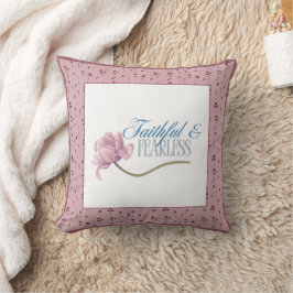 Faith & Fearless Typography Design Dekorativ kudde
