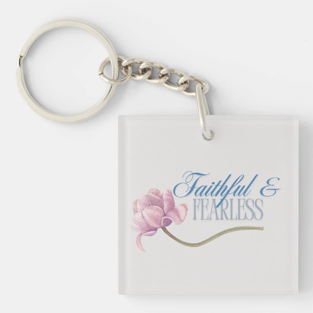 Faith & Fearless Typography Design Dekorativ kudde (Framsidan)