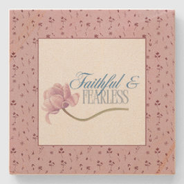 Faith & Fearless Typography Design Dekorativ kudde Stenunderlägg