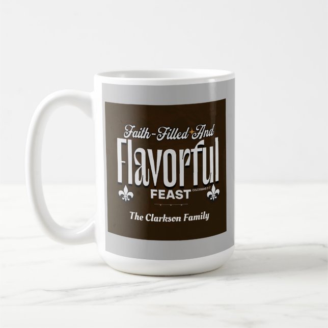 Faith-Filled and Flavorful Feast - Colossians 3:17 Kaffemugg (Vänster)