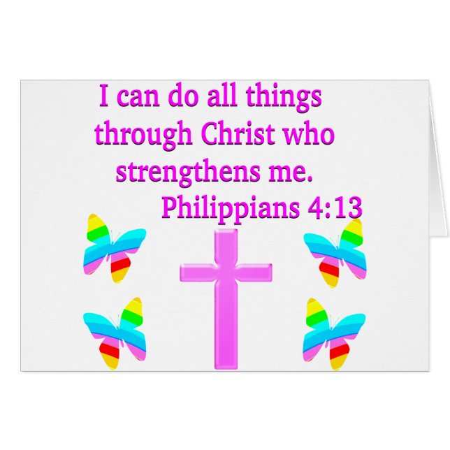 FAITH FILLED PHILIPPIANS 4:13 DESIGN OBS KORT (Framsidan Horizontal)