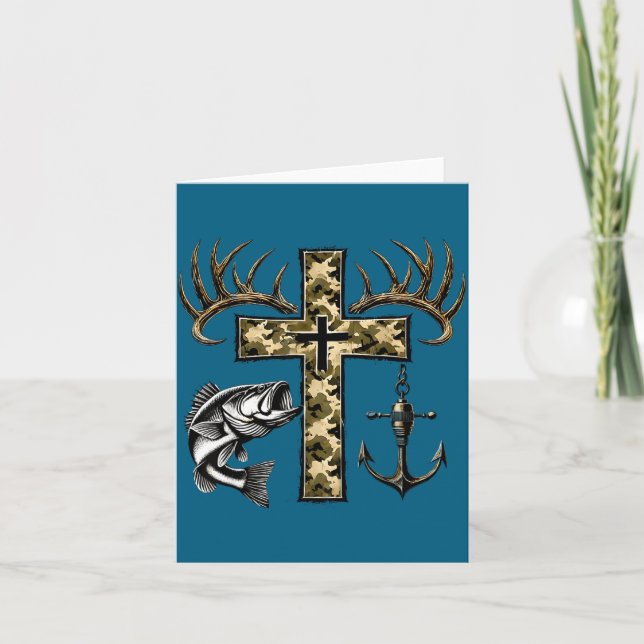 Faith Fishing Hunting Camo Cross With Hook B Chris Kort (Framsida)