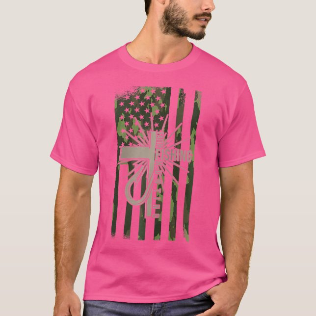 Faith Fishing Hunting Christian Kor Hunter Ameri T Shirt (Framsida)