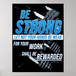 Faith Fitness Motivation: Var stark kristen Poster