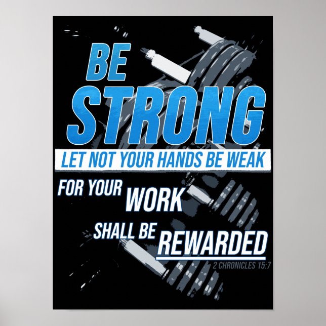 Faith Fitness Motivation: Var stark kristen Poster (Framsidan)