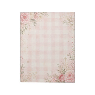 Faith Floral Gingham Anteckningsblock