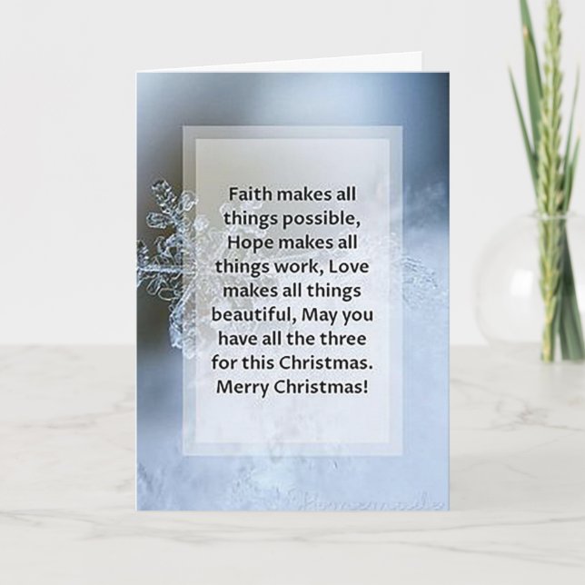 Faith Folat Greeting Card Helgkort (Framsida)