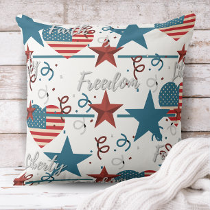 Faith, Freedom and Liberty Retro Patriotic Kudde