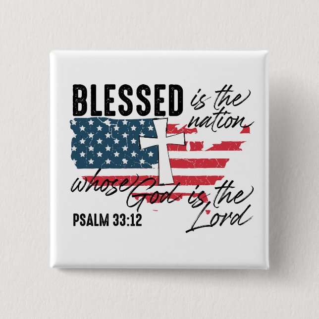 Faith & Freedom: Psalm 33:12 Knapp (Framsida)