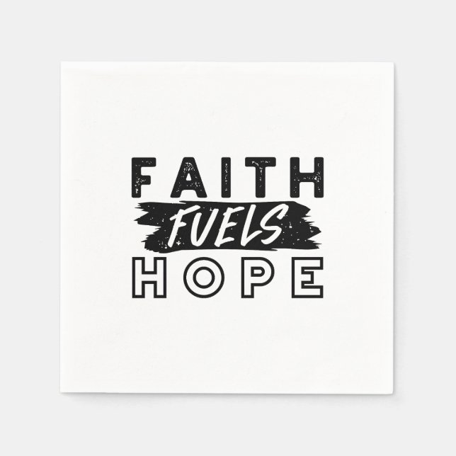 Faith Fuels Hope Quote – Uplifting Christian Art Pappersservett (Framsidan)