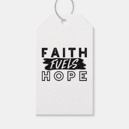 Faith Fuels Hope Quote – Uplifting Christian Art Presentetikett