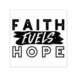 Faith Fuels Hope Quote – Uplifting Christian Art Självfärgande Stämpel